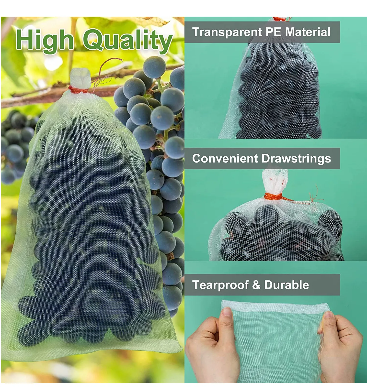 50 Fruit Protection Bags | 6x10 Inches  Mesh Bags