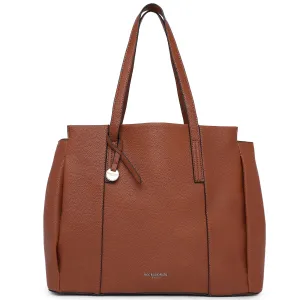 Accessorize London Women's Faux Leather Tan Lauren Workbag