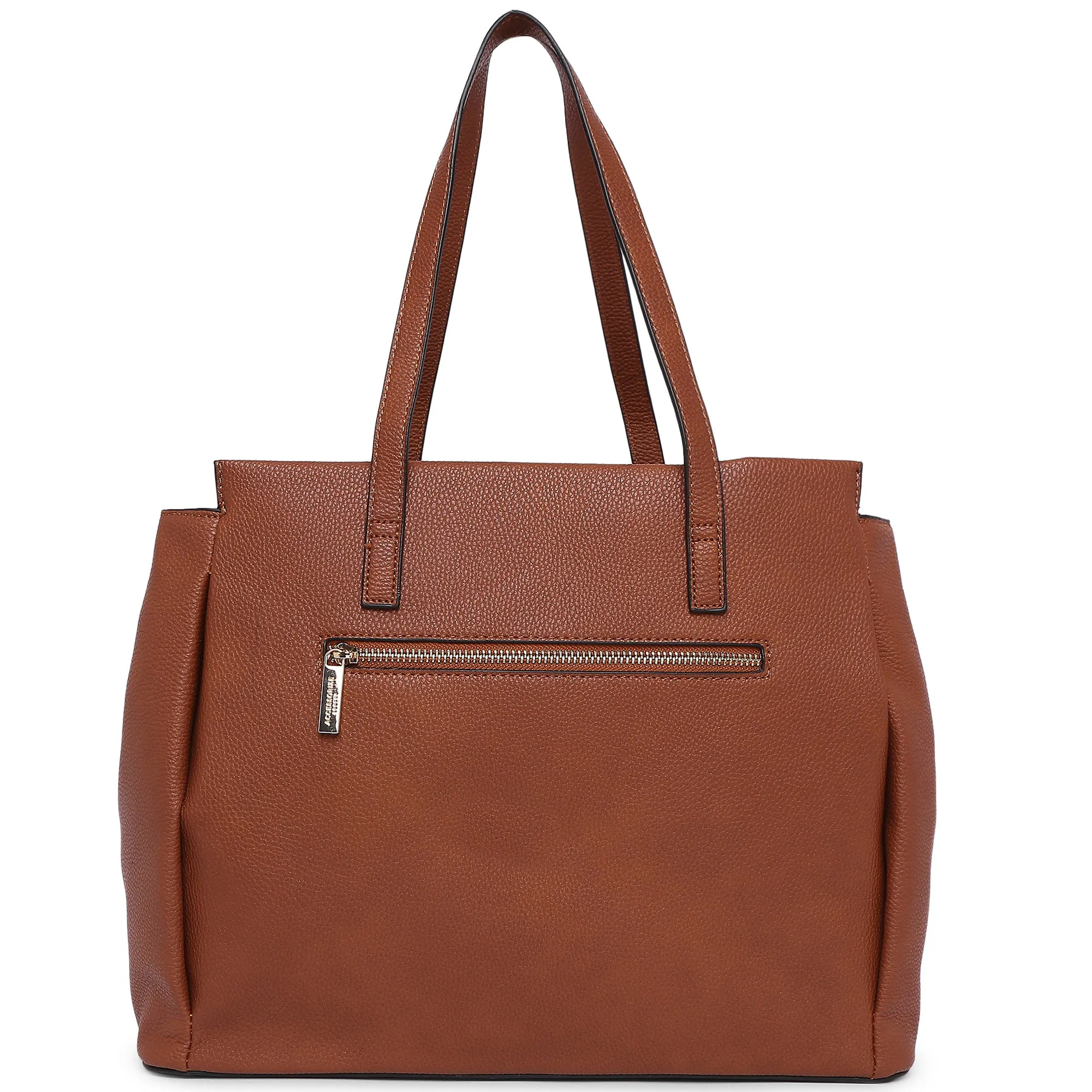 Accessorize London Women's Faux Leather Tan Lauren Workbag