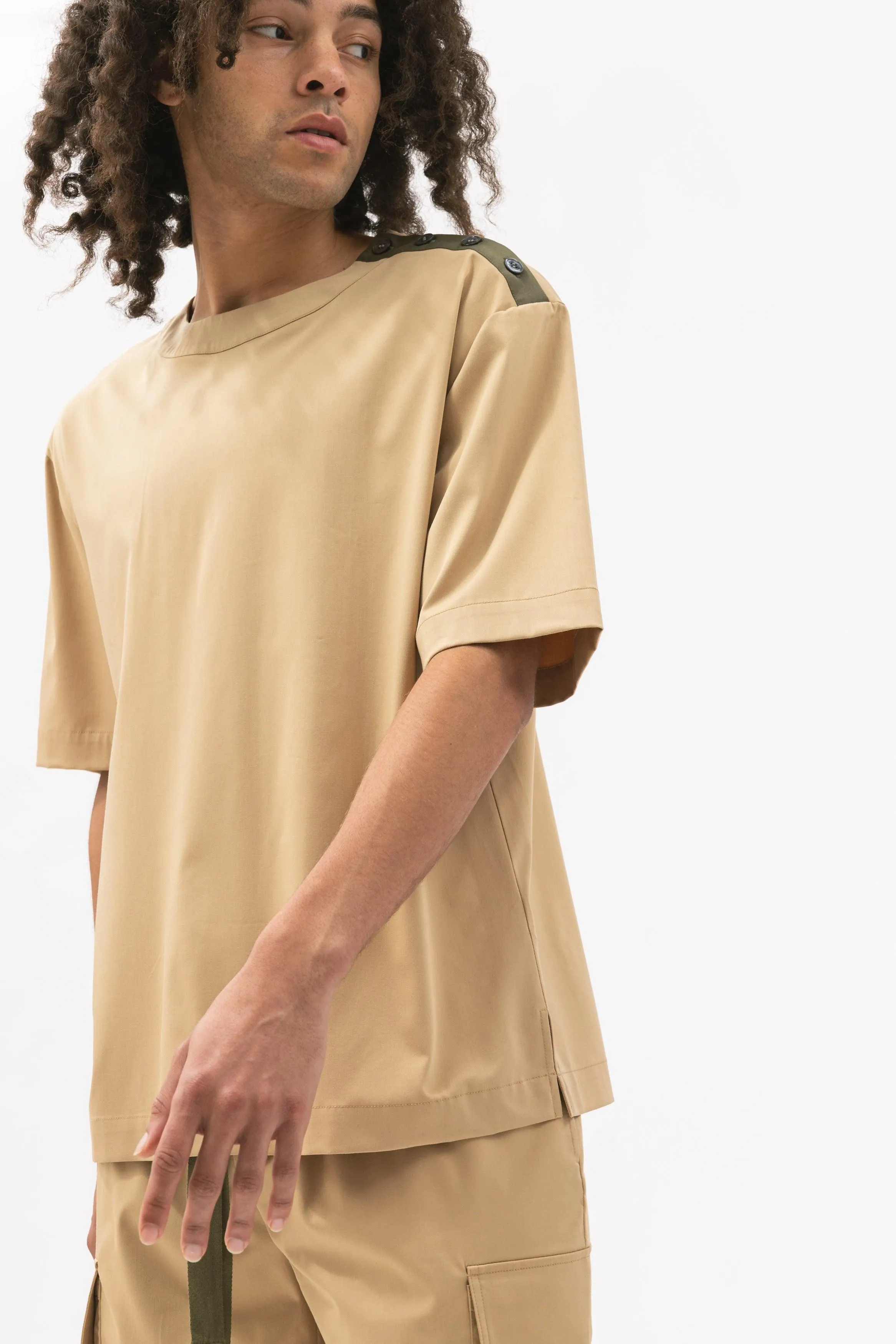 Bamboo Shoulder Accent Tee