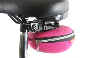 BATAVUS LARGE PINK QUICK RELEASE CLAMSHELL CYCLE CLIP ON SADDLE STASH BAG