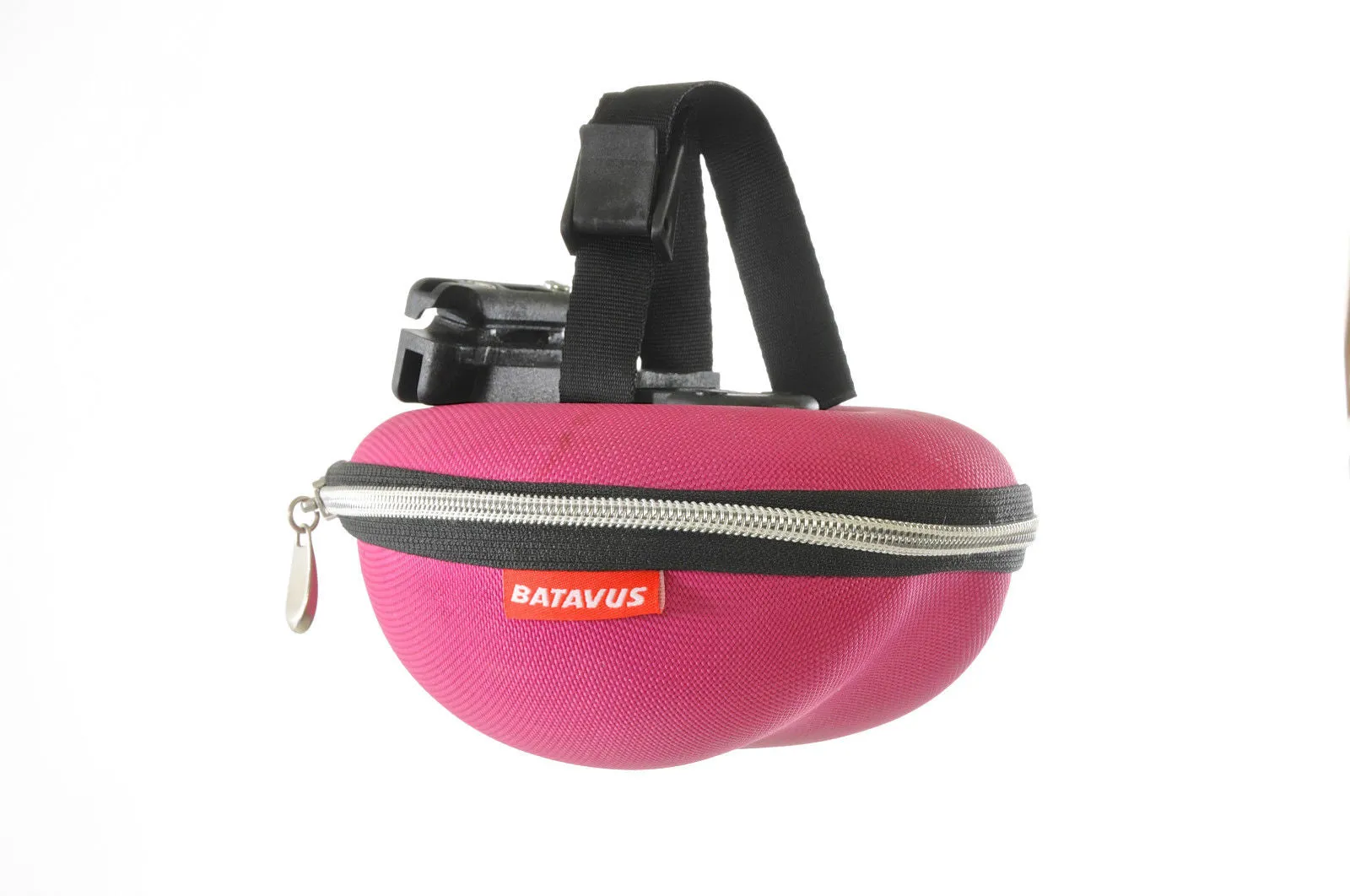 BATAVUS LARGE PINK QUICK RELEASE CLAMSHELL CYCLE CLIP ON SADDLE STASH BAG