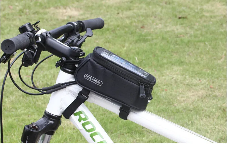 Bike Bicycle Cycle Cycling Frame Tube Panniers Waterproof Touchscreen Phone Case Reflective Bag