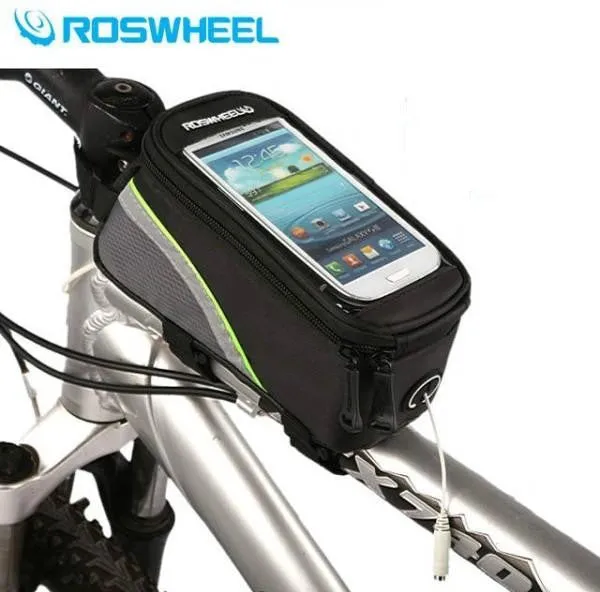 Bike Bicycle Cycle Cycling Frame Tube Panniers Waterproof Touchscreen Phone Case Reflective Bag