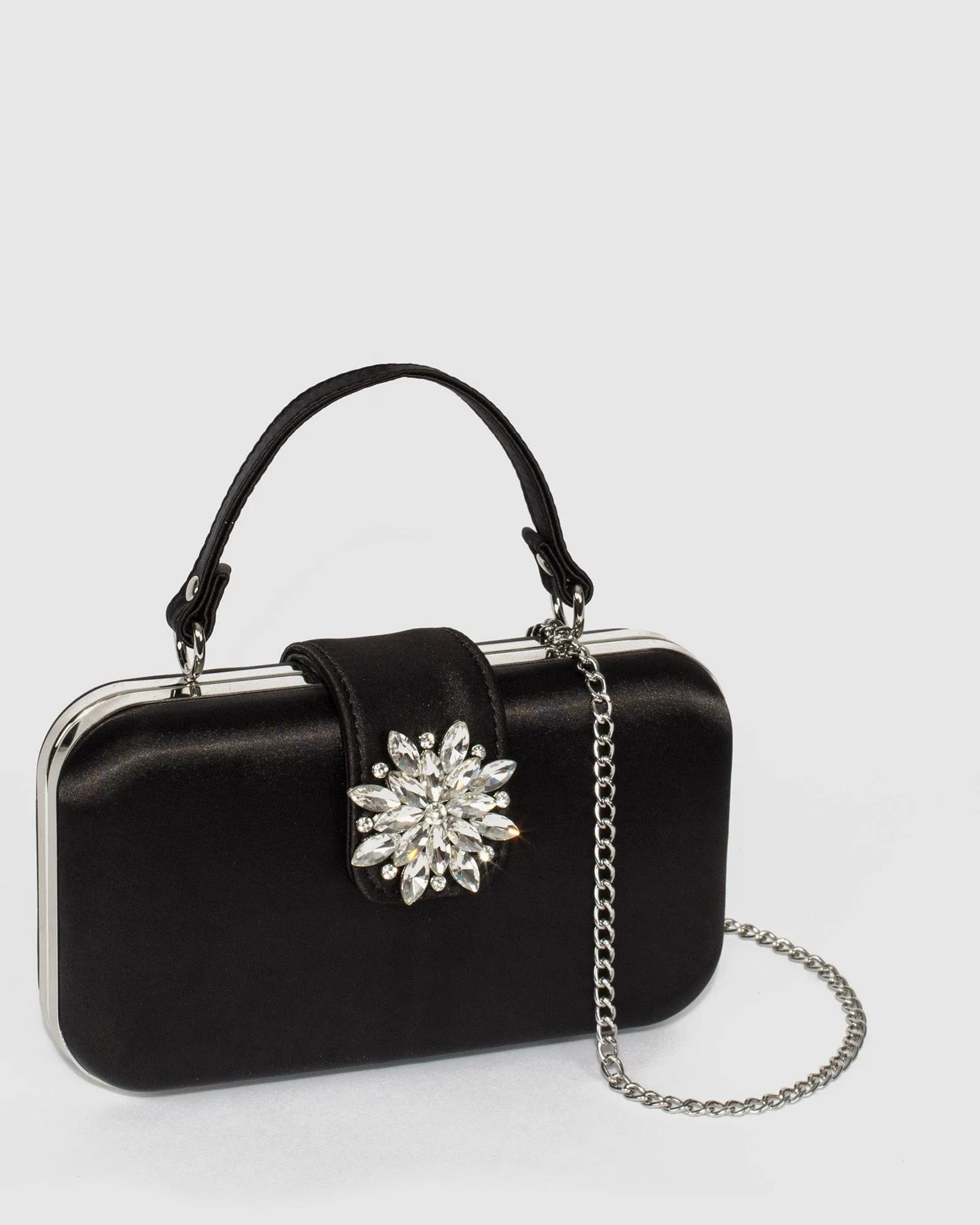 Black Penelope Hardcase Clutch Bag