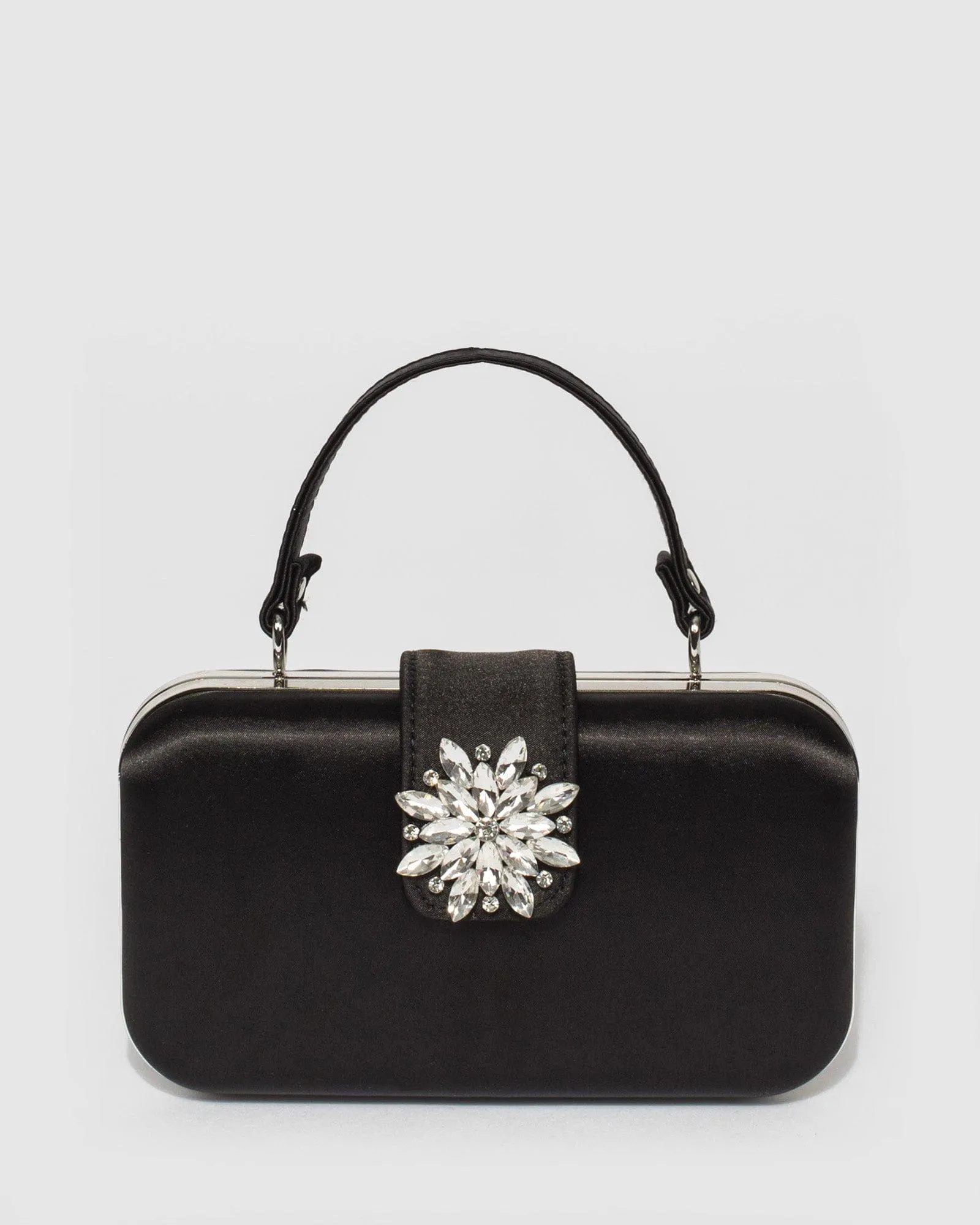 Black Penelope Hardcase Clutch Bag