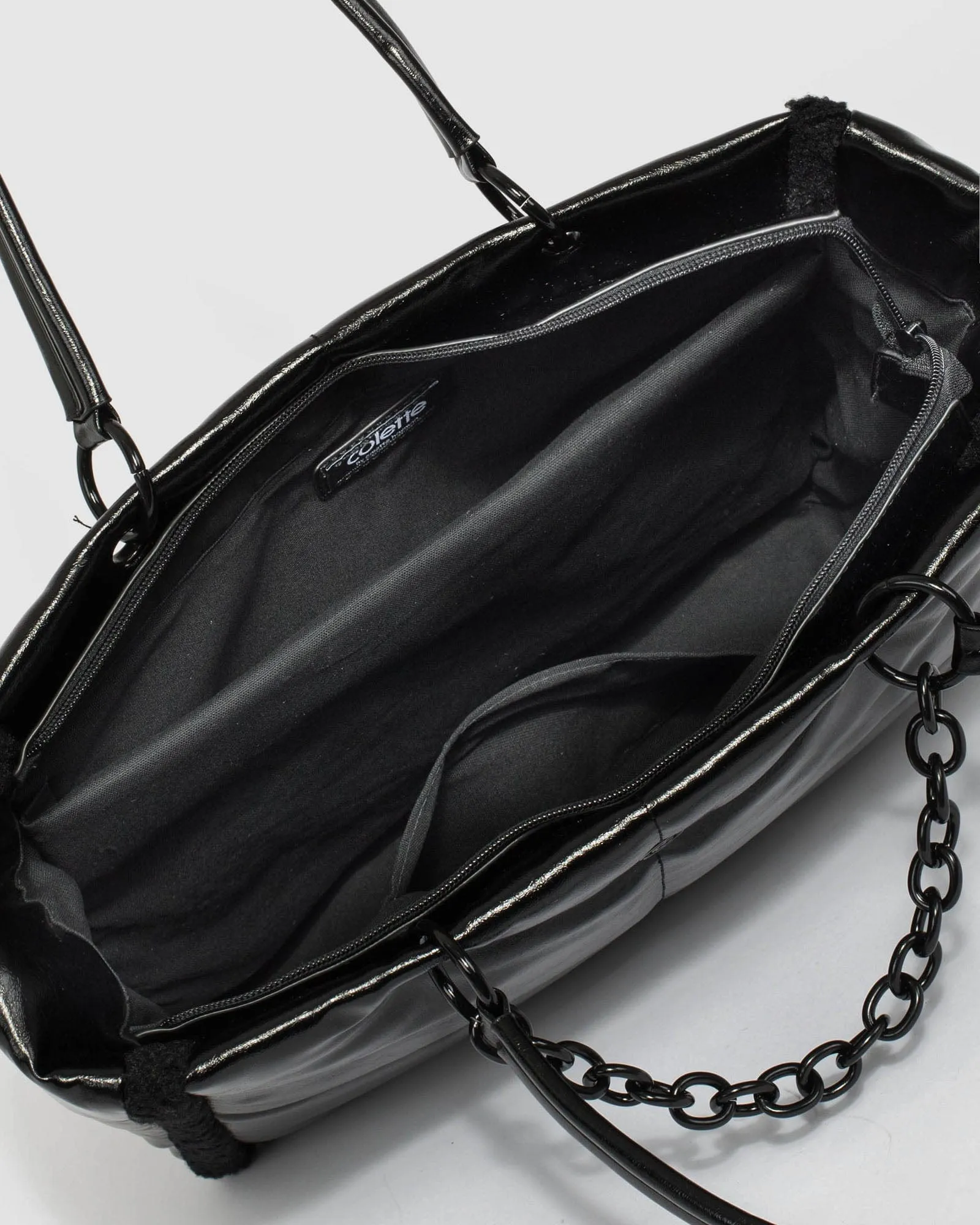 Black Rachel Chain Tote Bag