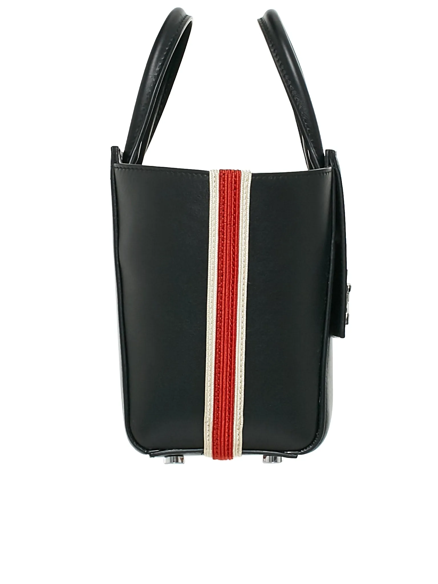 Bonnie Mini Top-Handle Bag (92WLBA42-001-BLACK-RED-WHITE)