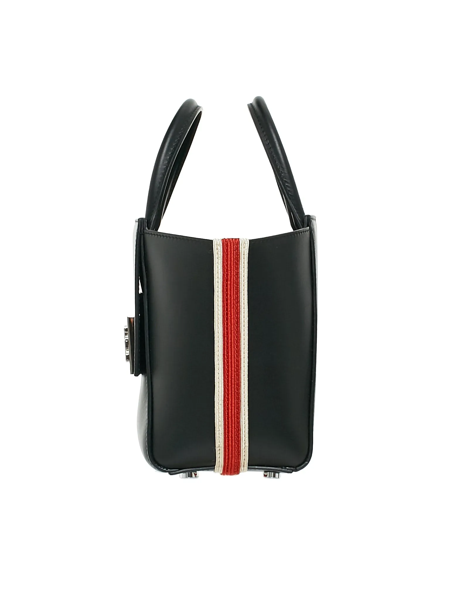 Bonnie Mini Top-Handle Bag (92WLBA42-001-BLACK-RED-WHITE)