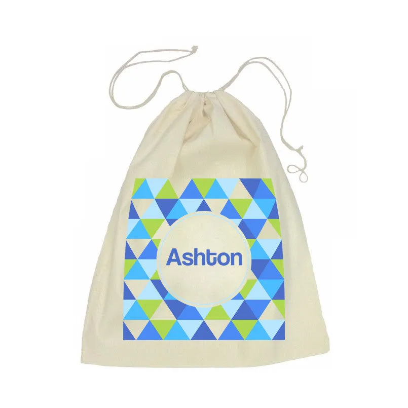 Calico Drawstring Bag - Geometric