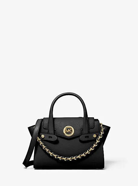 Carmen Extra-Small Saffiano Leather Belted Satchel