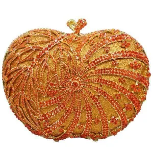 Elegant  Handmade Apple Shape Evening Party Accessory With Crystals