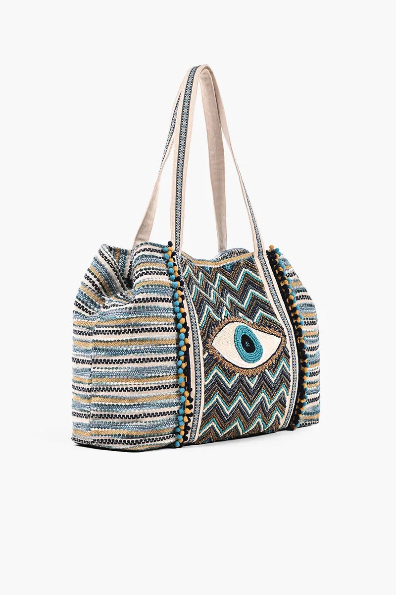 Grecian Nights Evil Eye Tote