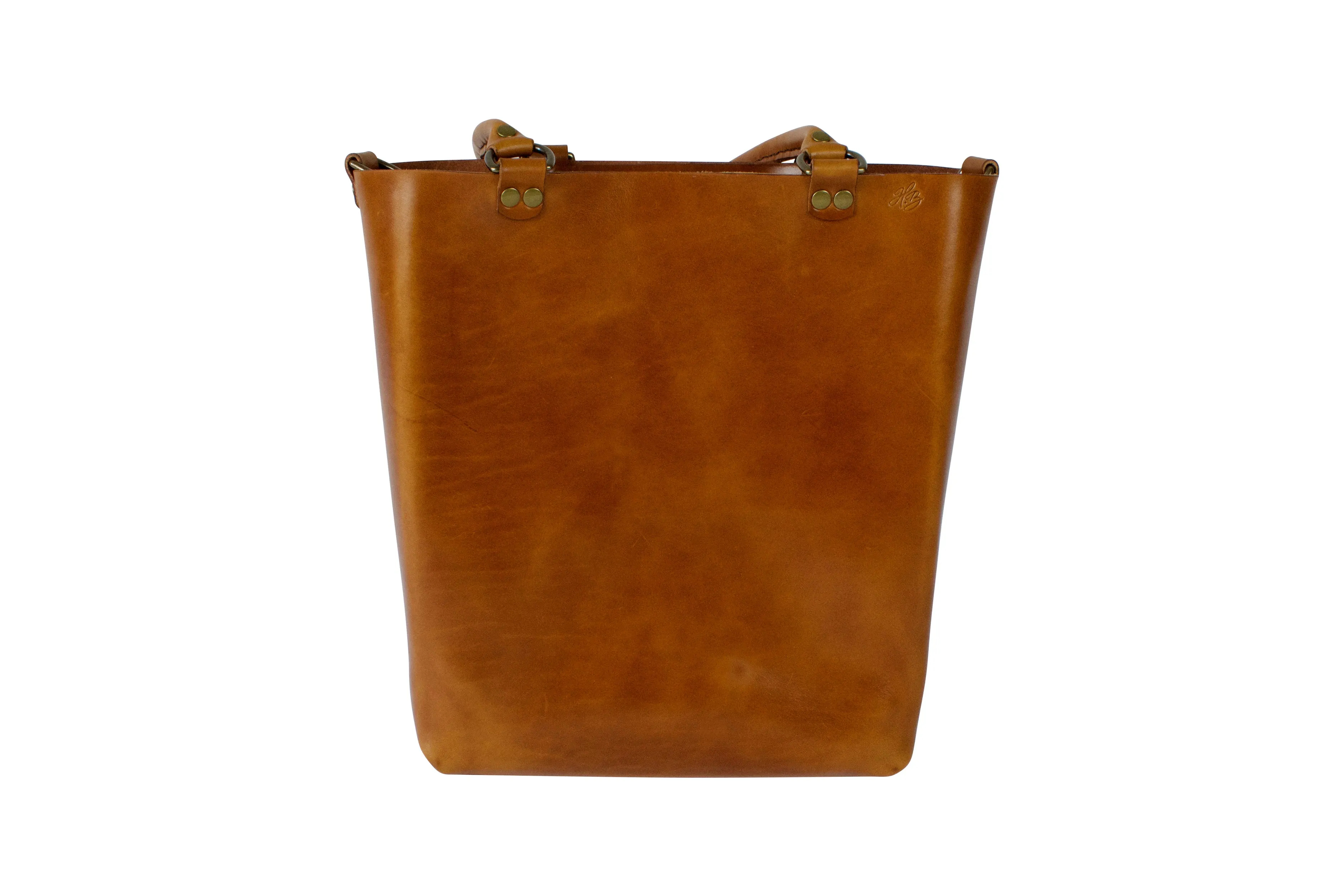 H B Everyday Tote | Premium Edition | Buck Brown Leather Tote Bag