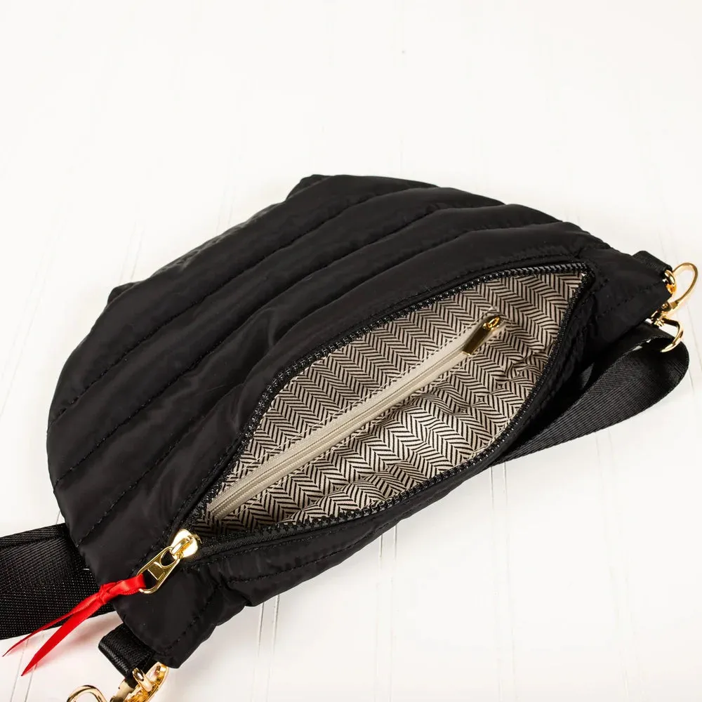 Jolie Puffer Belt Bag - Black