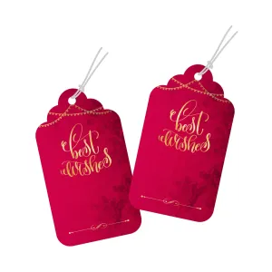 Luxe Personalised Gift Tags -Royal Crimson