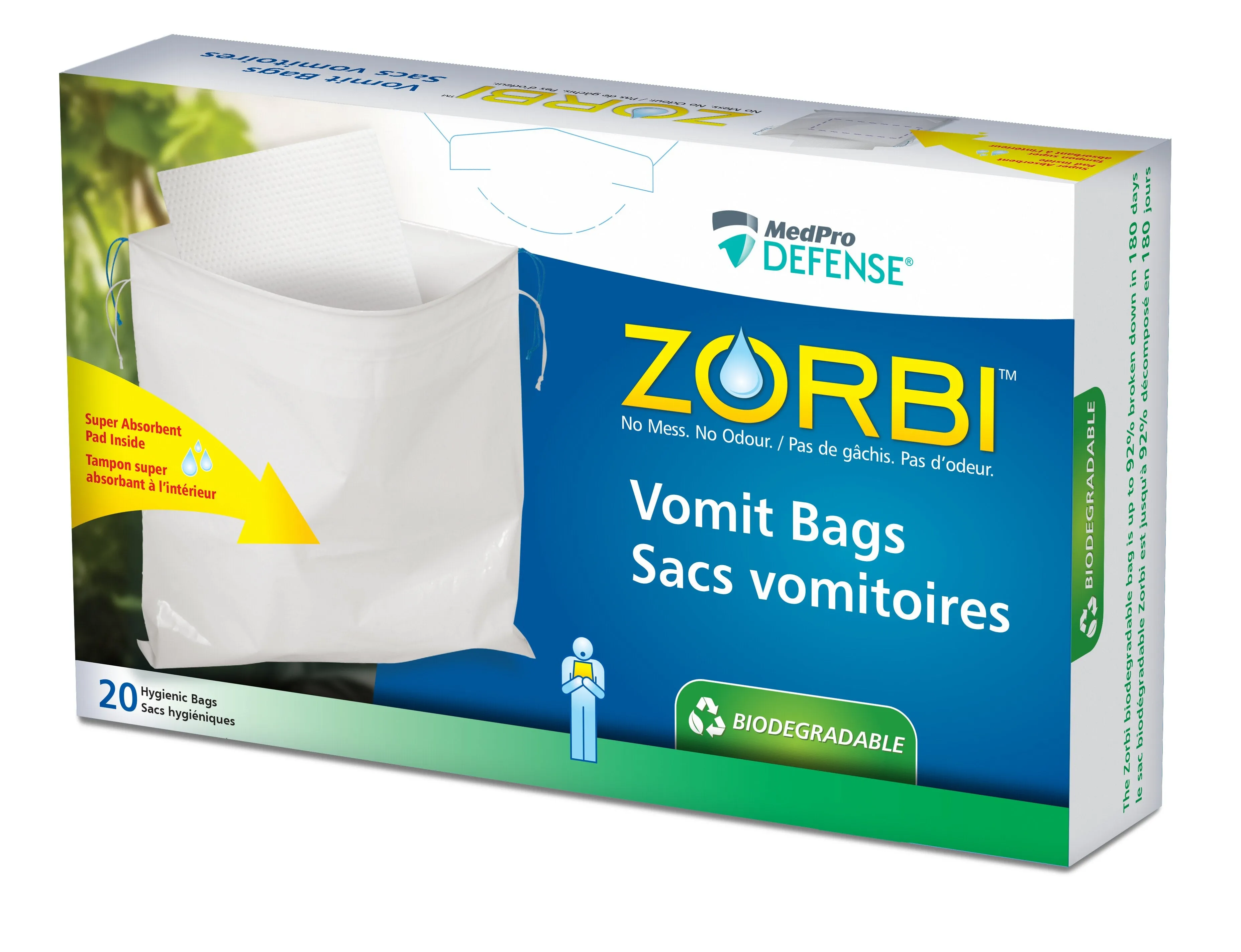 MedPro Defense Zorbi Biodegradable Vomit Liners