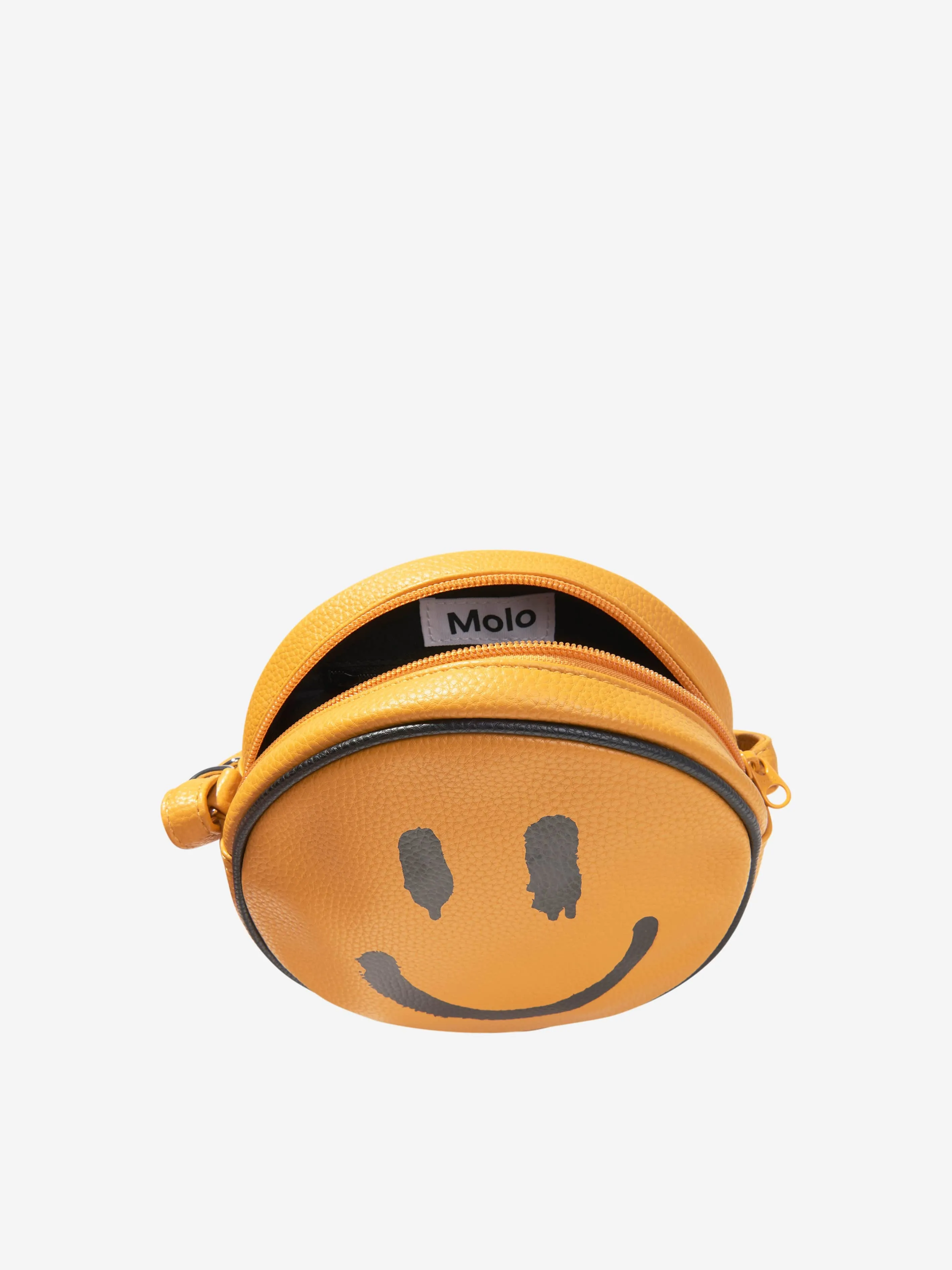 Molo Girls Smiley Shoulder Bag In Yellow