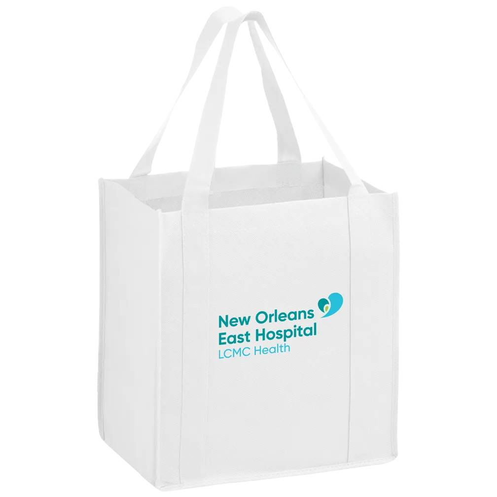 New Orleans East Hospital White Non Woven Shopper Tote Bag