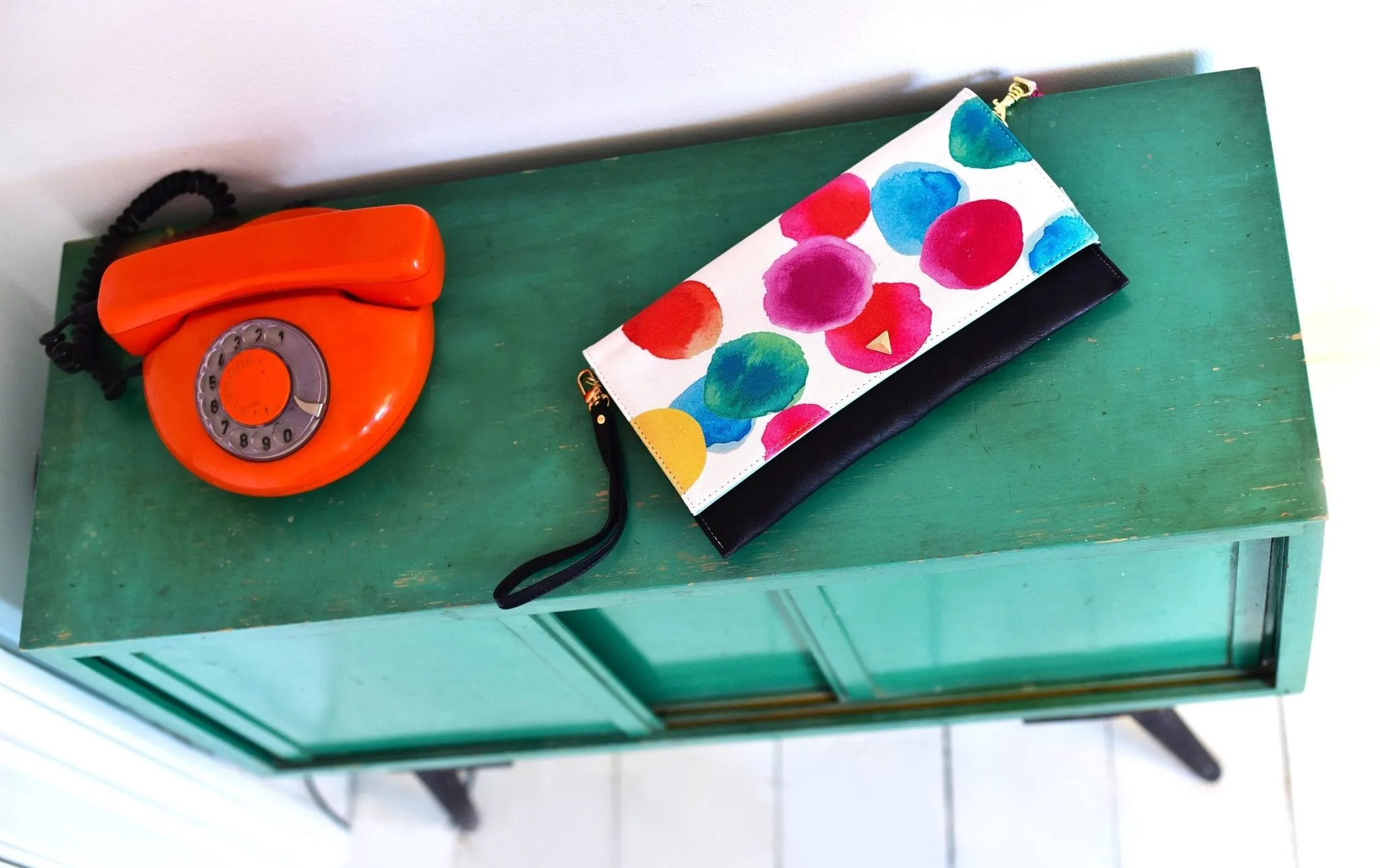 Paint Spotty Clutch Bag