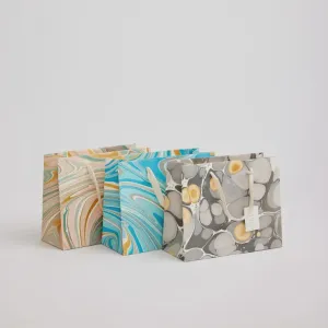 Paper Mirchi Hand Marbled Medium Gift Bag  Luxe