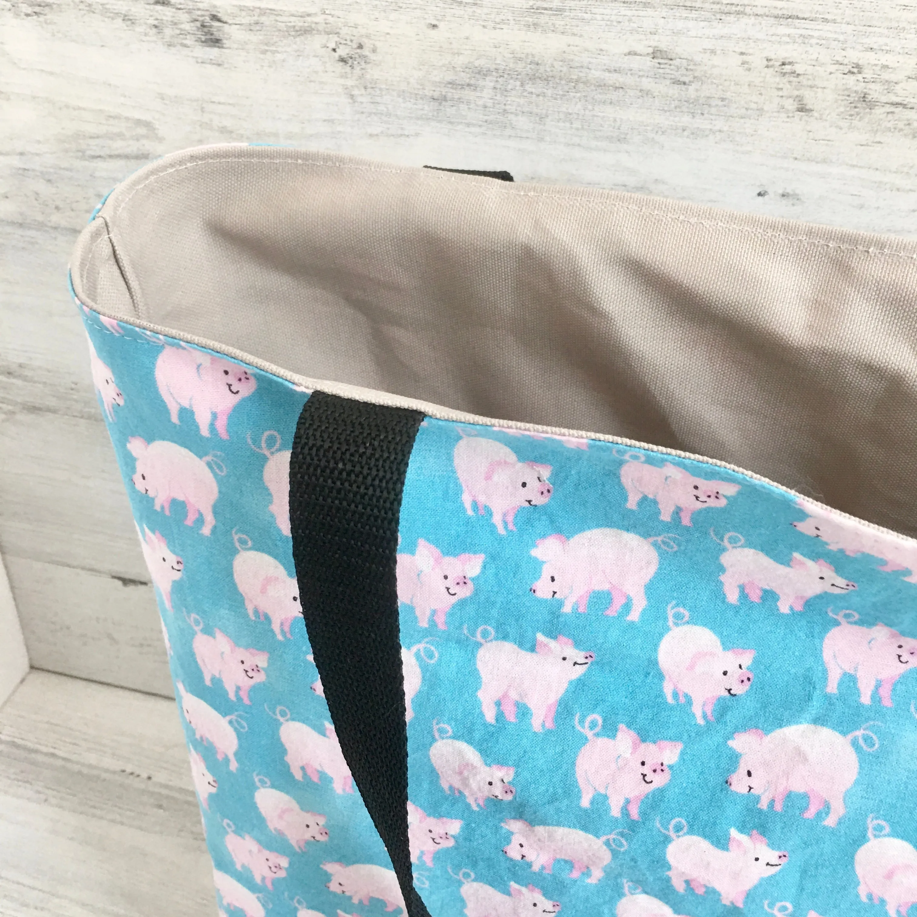 Pink Pigs - Travel Tote Bag