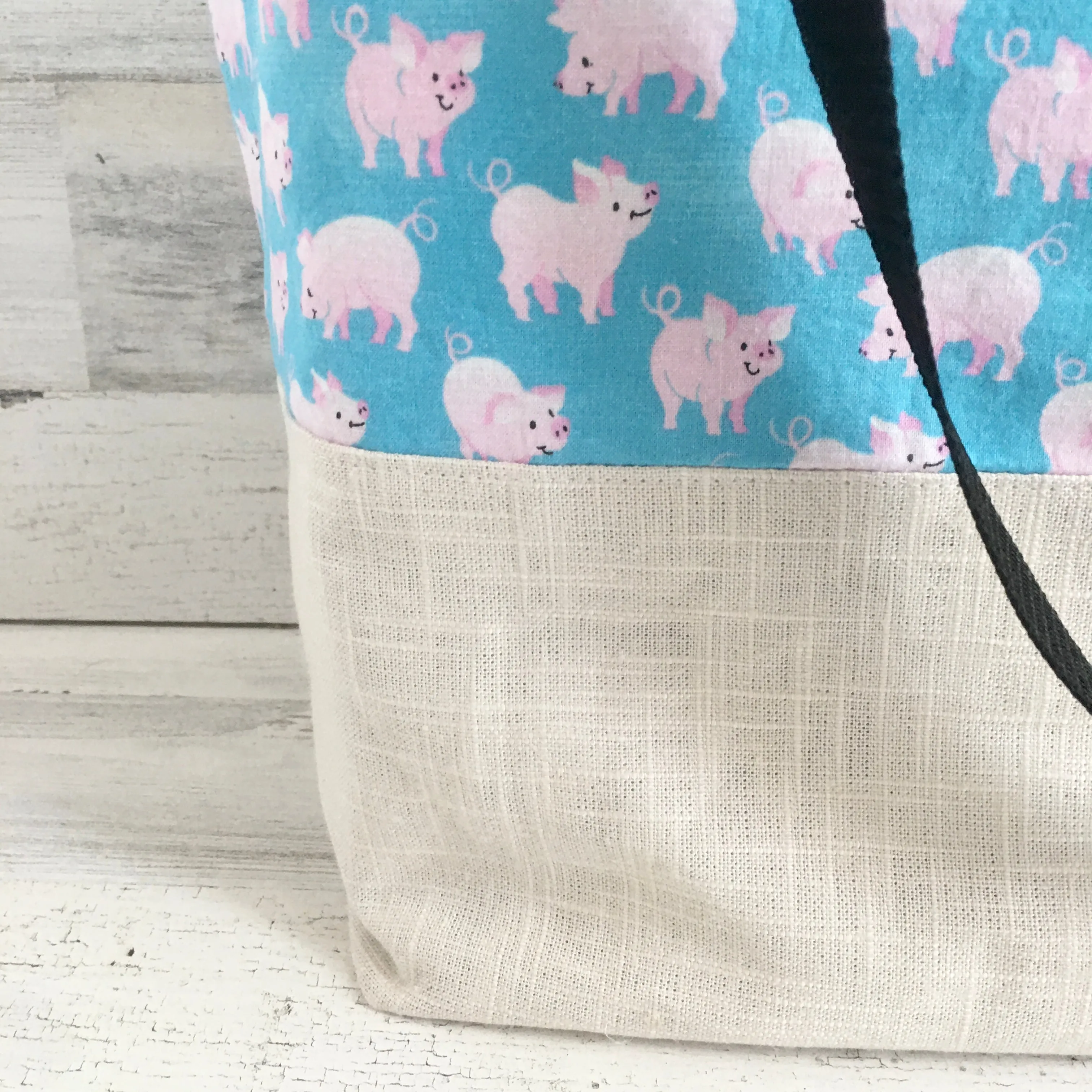 Pink Pigs - Travel Tote Bag