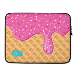 "Chill Vibes" Waffle Cone Laptop Sleeve