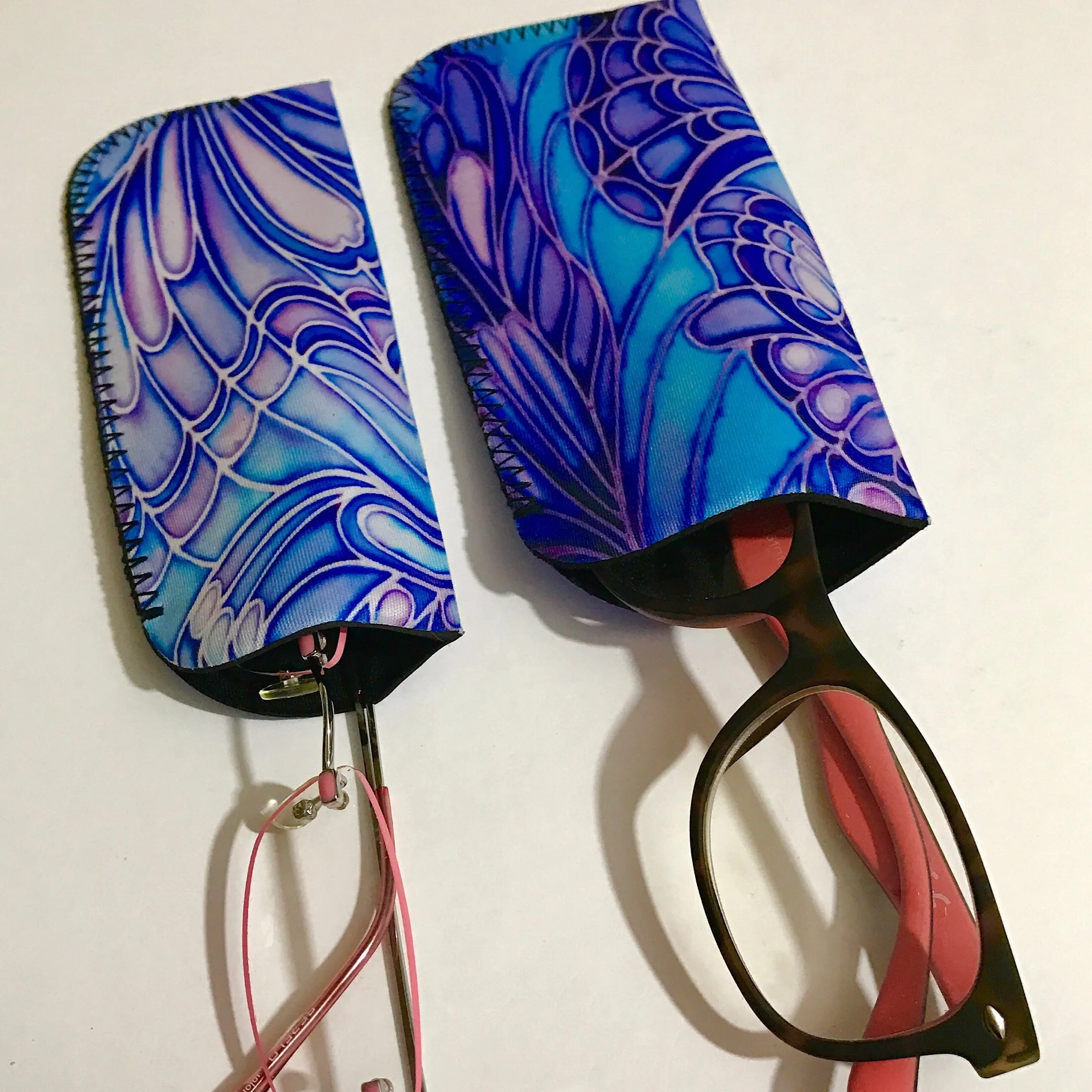 Trees padded cover for glasses - sunglasses case - Reading or Large Glasses Case