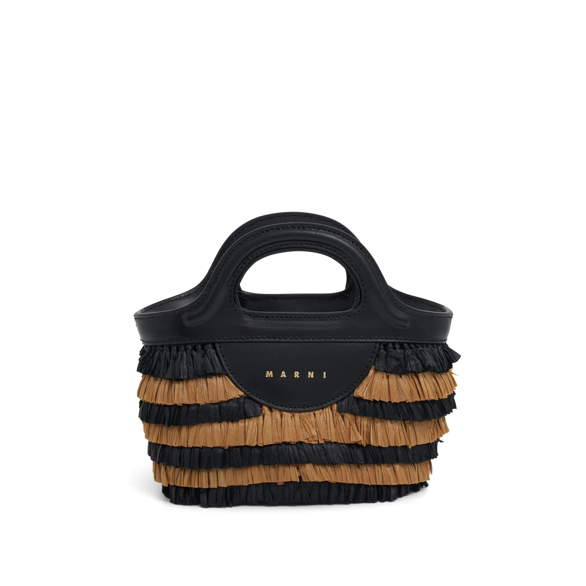 Tropicalia Micro Bag in Black/Caramel