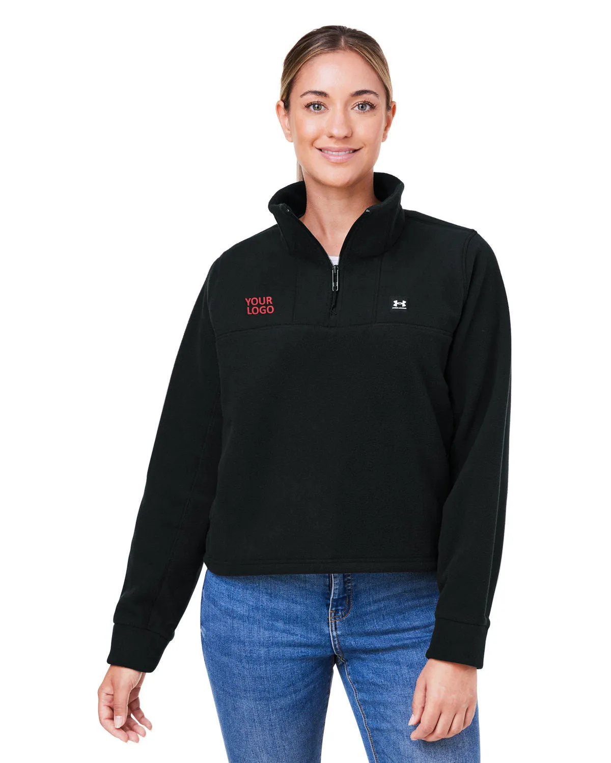 Under Armour LIMITED EDITION Ladies Expanse Custom Fleece Half-Zips, Black