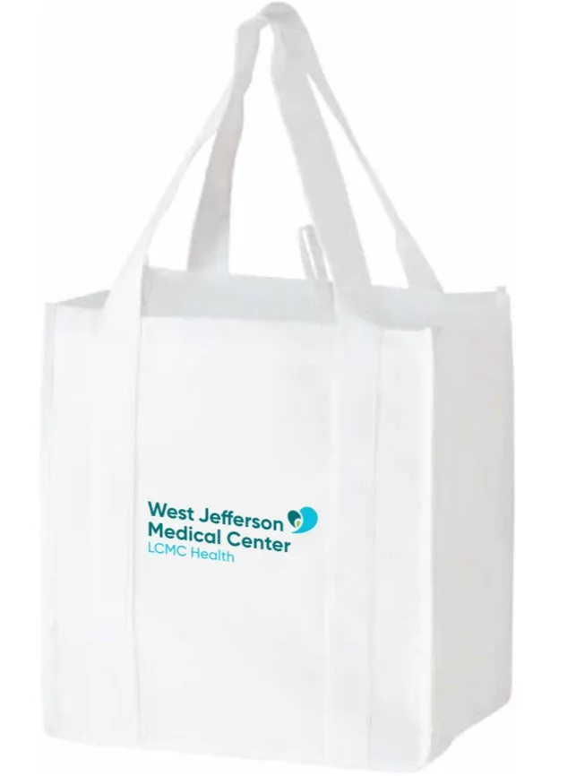 West Jefferson Medical Center White Non Woven Shopper Tote Bag