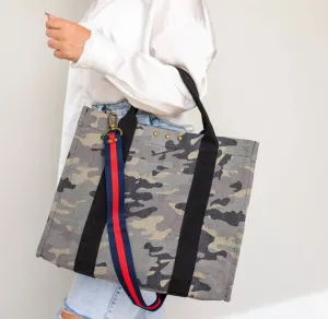 XL Camo Canvas Crossbody Tote