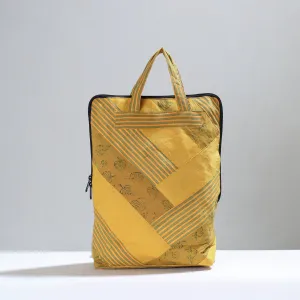 Yellow - Jugaad Patchwork Handmade Pithu Bag 128